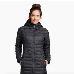 NEW Kuhl Spyfire down parka hoodie Black Small